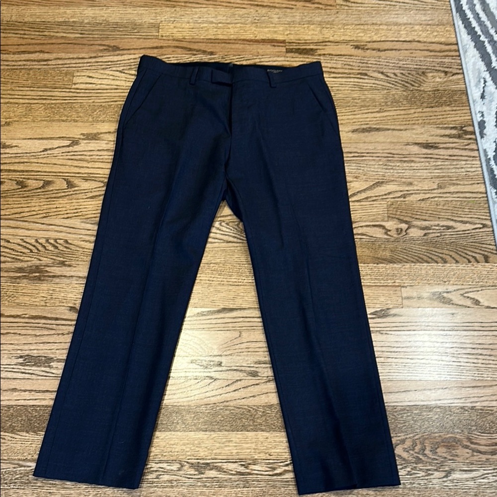 Banana Republic Tailored Slim Fit Trousers in Navy